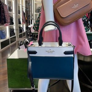 Kate Spade Staci Medium Satchel Peacock Sapphire Multi